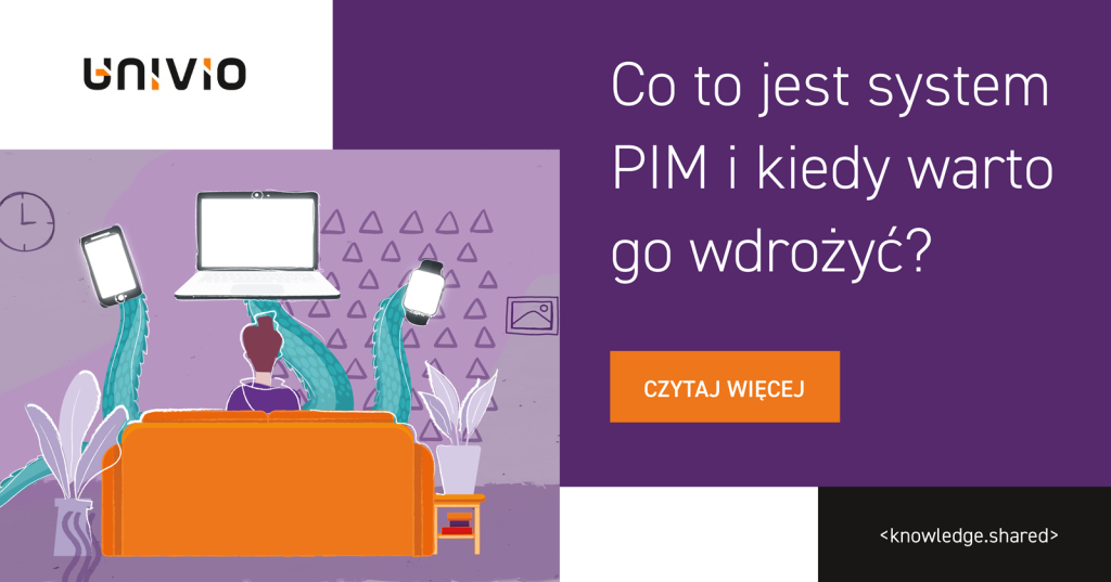 Banner przedstawiający osobę na kanapie, która przed sobą ma różne źródła informacji produktowych