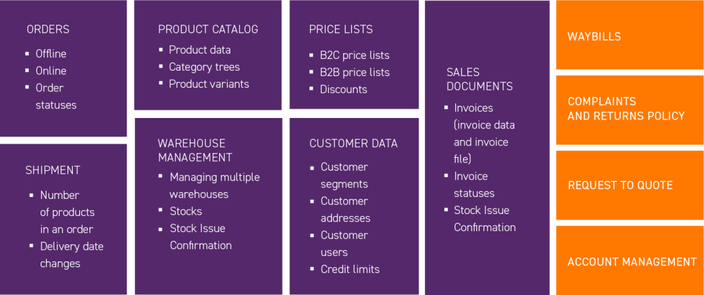  The scope of processes that need to be developed for cross-border e-commerce.